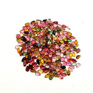 Pierres précieuses naturelles de tourmaline taille poire facettées pour la fabrication de bijoux, pierres naturelles multi-calibrées en vrac par un grossiste indien en gros - Product Image 4