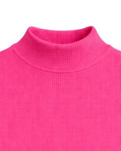 Top Corto Personalizado Rosa Intenso con Cuello Alto y Canalé, Sin Mangas, Ajustado, Elástico, Casual, para Mujer, Chaleco Básico de Verano a la Moda - Product Image 5