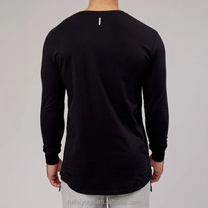 Camiseta Deportiva de Manga Larga para Hombre, OEM de Alta Calidad, con Aberturas Laterales, en Poliéster y Spandex, Secado Rápido, para Running, Fitness y Gimnasio - Product Image 6