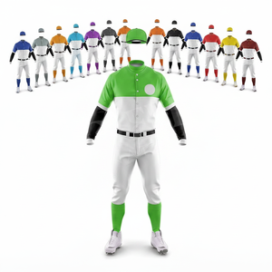 Personalized Baseball Uniform Short Sleeve V Neck Jersey and Pants Set Lightweight Sportswear for School Club Team Training - Product Image 1