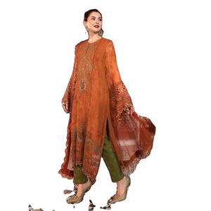 WS INTERNATIONAL jolie robe de mariée Costume en soie ethnique Vente à chaud Robe droite de créateur Salwar Kameez du Pakistan et de l'Inde - Product Image 1