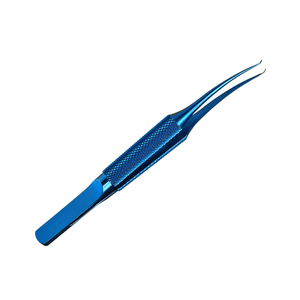 Pinzas Corneales Profesionales con Plataforma de Ligadura de 0.12 mm, Titanio Azul, Instrumento Quirúrgico Oftálmico Manual - Product Image 4