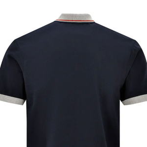 Trendy Men's Striped Cotton <b>Polo</b> <b>Shirt</b> Short Sleeve Casual Breathable White <b>Navy</b> Blue Regular Fit <b>Shirt</b> OEM Manufacturer - Product Image 5