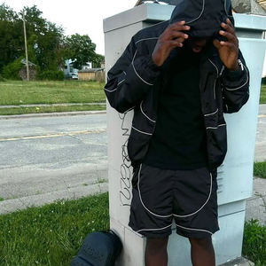 Ensemble de survêtement décontracté pour homme, grande taille, coupe ample, en nylon, style streetwear, vintage, coupe-vent, personnalisable, 2 pièces, pour le jogging - Product Image 3