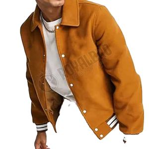 Sweat-shirt universitaire en chenille avec patch, neuf, veste de baseball personnalisée, en cuir de vache imperméable, 100 % coton - Product Image 4