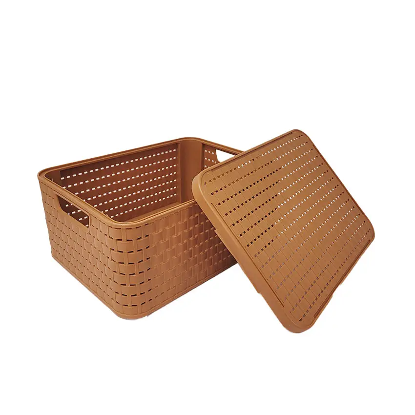 Gift box Storage basket for gift sets Storage box Outdoor crate Picnic Rattan Stackeable Basket Portable Woven Crate