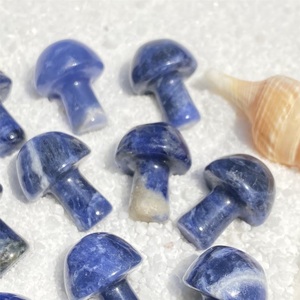 Sculpture de champignon en sodalite naturelle, cristal de guérison en sodalite bleue pour la méditation Reiki, décoration Feng Shui, vente en gros - Product Image 2