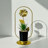 Vase à fleurs en or au design unique, vase décoratif tendance fini or, vase de table pour mariage, fête, maison, jardin, vase en métal tendance