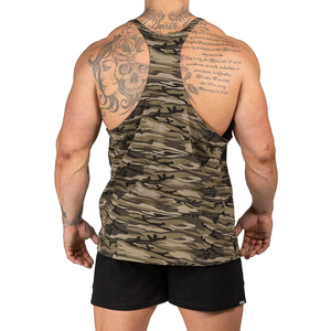 <b>Camo</b> Tank <b>Top</b> For Men's V Neck Quick Dry Polyester Sleeveless Casual Gym Wear Long Sleeve Vest With OEM Service - Product Image 3