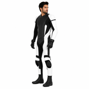 Traje de Motocicleta de Cuero Samroz Sports de Una Pieza para Hombre, con Armadura CE Extraíble, Resistente al Agua y al Viento, para Todas las Estaciones, Invierno - Product Image 2