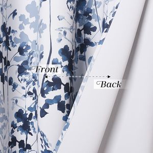 Tende Oscuranti Termoisolanti a Occhielli con Motivo Floreale Acquerello, ad Alta Efficienza Energetica, per Soggiorno - Product Image 2