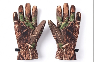 Autumn Winter Men's Hunting Cool Tactical <b>Warm</b> Windproof Outdoor Sports Skiing Waterproof Camouflage Polyester <b>Gloves</b> - Product Image 5