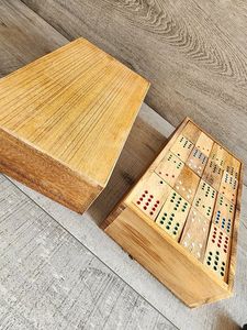 Ensemble de dominos professionnels en bois double six en gros, points colorés, boîte écologique, jeu éducatif, plaisir familial - Product Image 3