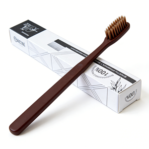 กล่องใส่แปรงสีฟันกระดาษคราฟท์ขายส่ง พิมพ์โลโก้ตามสั่ง ปั๊มนูน กล่องกระดาษแข็งรักษ์โลก สำหรับเครื่องสำอางและผลิตภัณฑ์ดูแลส่วนบุคคล - Product Image 3