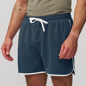 Shorts de sport pour homme PASUXI, couleur unie, respirant, en coton, taille mi-haute, avec cordon de serrage, légers, pour la course à pied et la remise en forme - Product Image 1