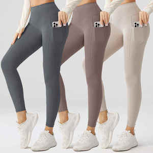 Leggings Deportivos de Cintura Alta con Costuras Interlock, Cristales Sólidos, Secado Rápido, Resistentes a Desgarros, para Entrenamiento de Alta Intensidad - Product Image 2