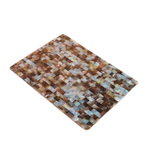 Plateau à café en laque incrustée de perles nacrées faites à la main exclusive Vaisselle Pièce décorative sophistiquée Home Restaurant Festive - Product Image 1