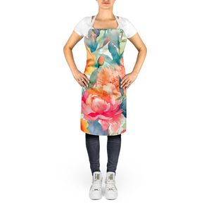 Unisex Large Multicolor Watercolor Peonies <b>Apron</b> for Kitchen <b>Cooking</b> Baking Crafts Gardening-for Adults Women and Men - Product Image 2