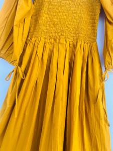 Summer Casual Maxi Ruffled Belt Cotton Pullover for Women Made in India Strapless neckline with Hook Eye Closure - Product Image 4