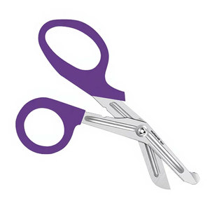 Tijeras de Trauma para Enfermeras, Primeros Auxilios, 5.5 Pulgadas, Color Morado Oscuro, Acero Inoxidable Alemán, para Emergencias Médicas, Vendajes, Uso Quirúrgico, EMS - Product Image 5