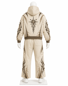 Survêtement personnalisé en coton 100% uni, impression sérigraphique, qualité supérieure, sweat-shirt à capuche surdimensionné et pantalon de jogging, streetwear unisexe - Product Image 2