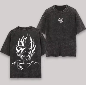 Camiseta de Gran Tamaño con Estampado de Anime para Hombre y Mujer, Estilo Vintage, Informal, de Algodón, Manga Corta - Product Image 1