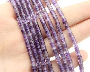 Natural Amethyst Smooth Heishi Tyre Rondelle Beads 2-4MM <b>Wheel</b> Cut Loose Amethyst Gemstone Beads For Jewelry Making Wholesale - Product Image 6