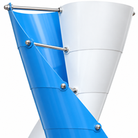 Éolienne à axe vertical hélicoïdal 300W 500W 1kW, générateur à pales spirales pour faible vitesse du vent, pour système solaire-éolien domestique hors réseau
