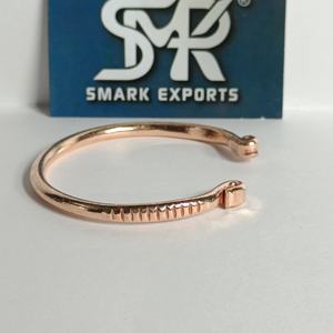 Handcrafted Solid Copper Traditional Open Cuff <b>Bangle</b> Adjustable Lightweight Unisex Handmade Jewelry - Product Image 3
