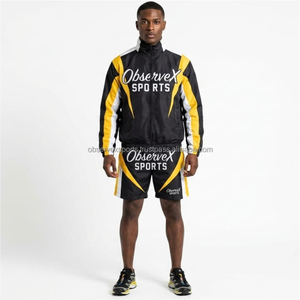 Windbreaker Set Outdoor Adventure Ready Outfit Nylon Jacket and <b>Shorts</b> Set Lightweight And Quick Dry Sportswear Windbreaker Set - Product Image 3
