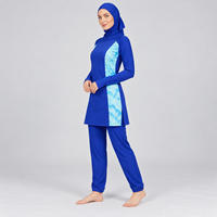 Ensemble Burkini Modeste 3 Pièces Personnalisé pour Femme, Tenue de Sport avec Poches, Ensemble de Gym Musulman à Séchage Rapide