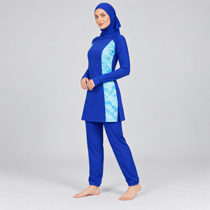 Conjunto Deportivo Burkini Modesto de 3 Piezas Personalizado para Mujer, Diseño con Bolsillos, Conjunto de Gimnasio Musulmán de Secado Rápido, Burkini Modesto de 3 Piezas para Mujer - Product Image 4