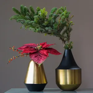Luxury Handmade Iron Flower Vase Contemporary Interior Decoration Product for Architects Designers Home <b>Builders</b> Luxury - Product Image 4