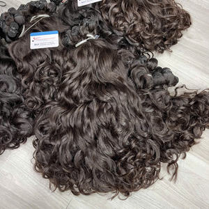 New Item Natural Wavy Weft 100% Vietnamese Human Hair Hair Extensions No Shedding No Tangles - Product Image 4