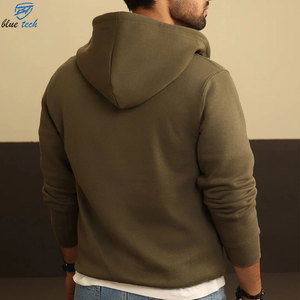 Men's Fashion Full <b>Zip</b> Hoodie Premium Cotton Blend <b>Hooded</b> Sweatshirt Wholesale Manufacturer OEM Services - Product Image 4