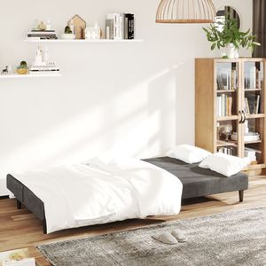 Canapé-lit en velours gris foncé 100% polyester, matériau bois et plastique - Product Image 3