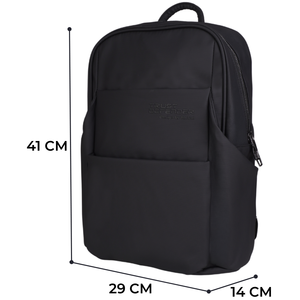 Premium Simili <b>Leather</b> 15 Inch Laptop <b>Backpack</b> 1037 Waterproof Business Men's Eco-Friendly USB Custom Logo <b>Large</b> Capacity Solar - Product Image 2