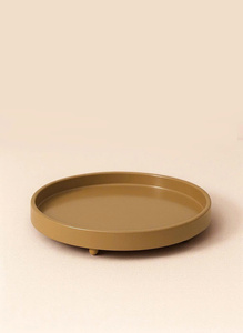 Bandeja Redonda Azul Elegante con Borde Elevado, Organizador Minimalista para Tocador, Adorno para Mesa de Centro, Regalo de Decoración Elegante para el Hogar - Product Image 2