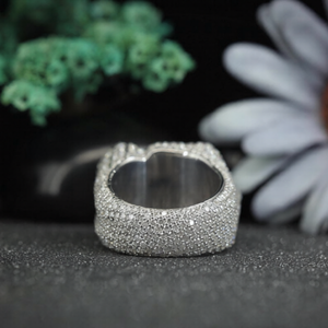 Anillo de lujo con número personalizado de moissanita, plata 925 chapada en rodio, estilo hip hop, joyería de cóctel, regalo para hombres y mujeres - Product Image 2