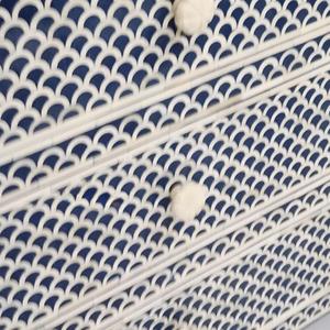 Cajón con Incrustaciones de Hueso de ILAHI, Diseño Moderno con Detalles de Ágata, Mueble Portátil para el Hogar - Product Image 5