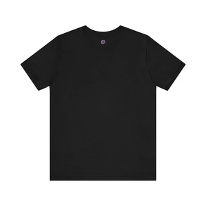 T-shirt à manches courtes en coton uni noir pour homme, coupe classique, col rond, jersey décontracté, couleur unie - Product Image 1