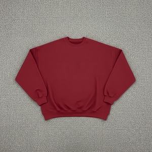 Streetwear Heavy Weight 100% Cotton Crew Neck Oversized <b>Pullover</b> Winter French Terry Hoodies Sweatshirt - Product Image 5