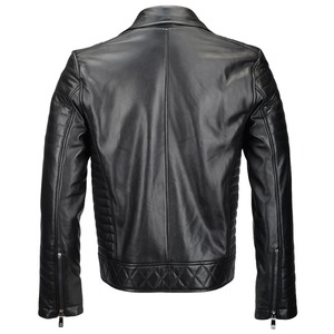 Chaqueta de hombre de color sólido, con cuello vuelto, a prueba de viento, informal, de otoño, con manga regular, con cremallera, de cuero, para hombre. - Product Image 2