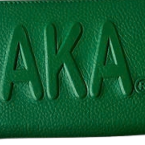 Green Zip Around <b>Wallet</b> with Embossed AKA Lettering, Long Faux Leather Clutch Purse with Card Slots and Coin Pocket <b>Women</b> - Product Image 6