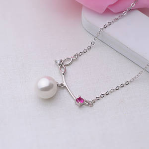 Pendentif en argent S925 style œil avec chaîne de clavicule, accessoire DIY pour femmes, collier tendance avec perle - Product Image 4