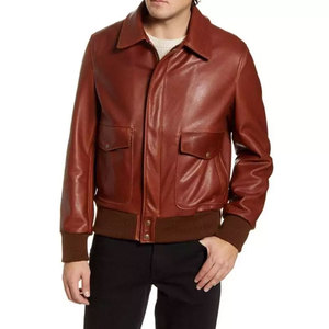 Nouvelles vestes universitaires en cuir personnalisées à prix d'usine, manches longues, logo frontal, haute qualité, pour hommes, hiver, adultes, OEM - Product Image 3