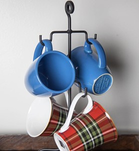 <b>Tree</b> Branch-Shaped Metal Adjustable Modern Multifunction Black White Hat Rack Living Room Coat Storage Handbag Hanging Cup & <b>Mug</b> - Product Image 1