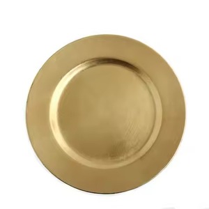Assiette de présentation en laiton pour la maison, base de table décorative élégante pour mariage, fête, restaurant, hôtel, décoration de salle à manger - Product Image 2