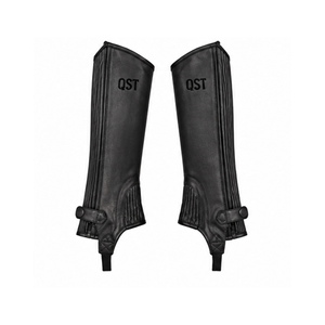 Professional Leather Horse Riding <b>Half</b> <b>Chaps</b> Equestrian Leg Protection Riding Gear Custom Logo OEM ODM Manufacturer - Product Image 1