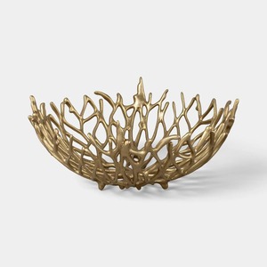 Selling Handmade High Quality Aluminum Eco-Friendly Tabletop Vase Gold Finish Modern Design Holds Water Decorative <b>Bowl</b> - Product Image 1